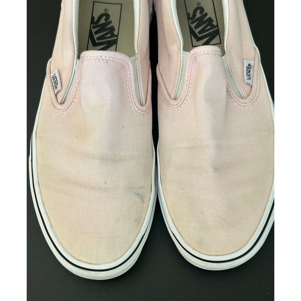 Vans Classic Slip-On Pink Canvas Skate Shoes Mens 7.5 Womens 9.0 - Picture 3 of 10